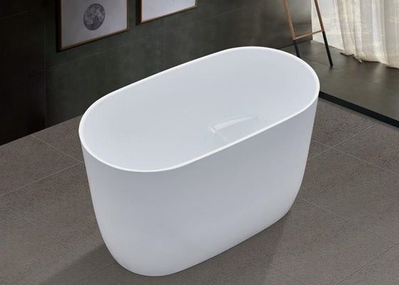 700mm Μίνι σχήμα αυγού Slim χείλη μπανιέρα με αναδυόμενη αποχέτευση