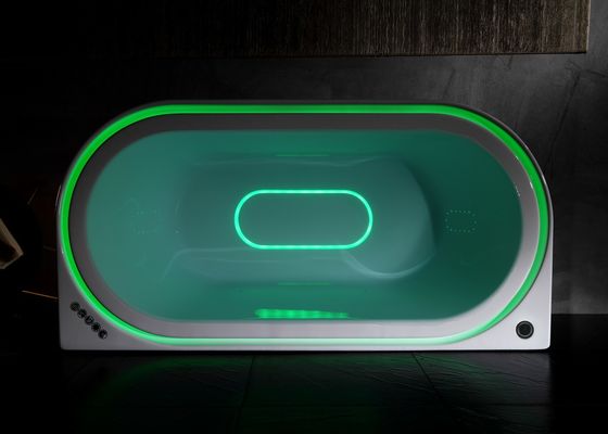Ladodo E-8003 Ακρυλική μπανιέρα υδρομασάζ με ενσωματωμένο φως LED υπερχείλισης και μουσικό παίχτη Bluetooth