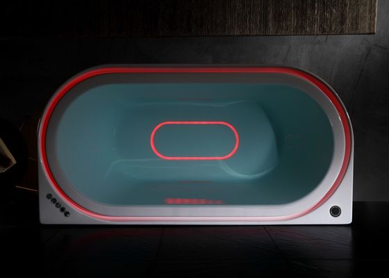 Ladodo E-8003 Ακρυλική μπανιέρα υδρομασάζ με ενσωματωμένο φως LED υπερχείλισης και μουσικό παίχτη Bluetooth