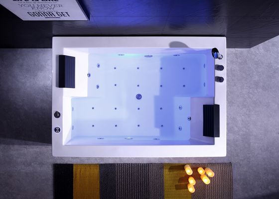 Ladodo E-8007 Δύο άτομα Ακρυλική Ανεξάρτητη Στρογγυλή μπανιέρα με διπλό καταρράκτη