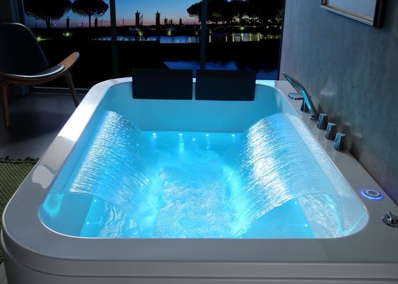 Ε-8012 Διπλός ορθογώνιος χειριστήρας πίνακα αφής μπάνιου για δύο άτομα