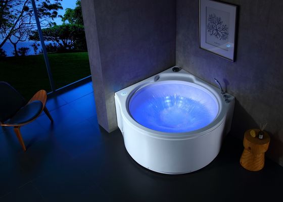 Ακρυλικό Whirlpool Γωνιακή μασάζ μπανιέρα με κύκλο καταρράκτη